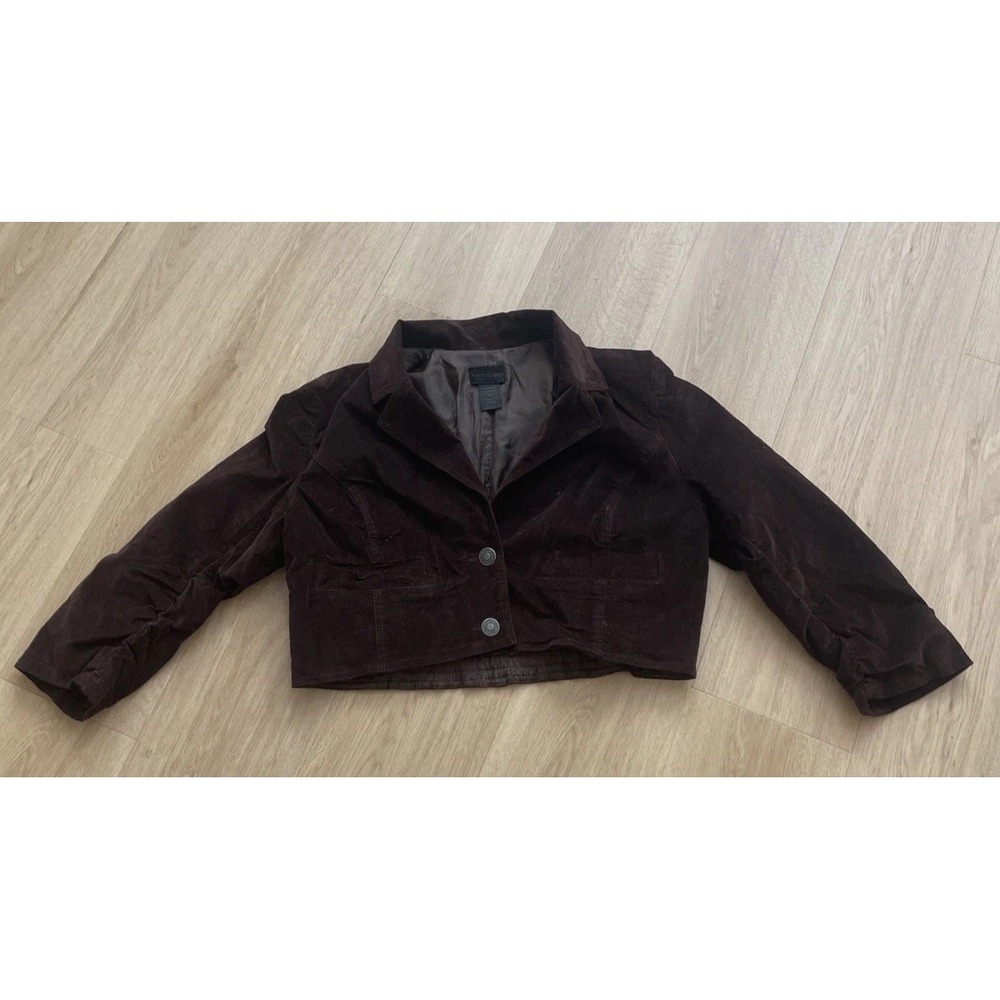 Andrew and Co Suede Balero Jacket X-Large Brown